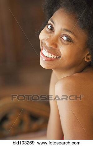 Smiling Black woman View Large Photo Image Stock Photo - Smiling Black woman. Fotosearch