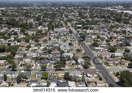 Stock Photography - Aerial view of Los Angeles suburb. Fotosearch