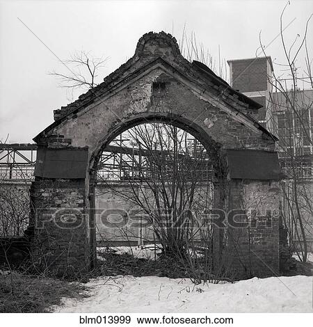Dilapidated arch in winter View Large Photo Image Stock Photo - Dilapidated arch in winter. Fotosearch