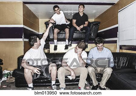 Stock Image - Friends hanging out. Fotosearch