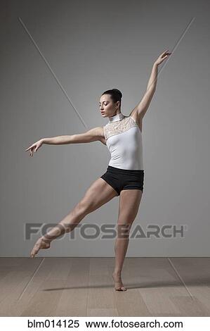 Graceful Caucasian ballet dancer View Large Photo Image Stock Photography - Graceful Caucasian ballet dancer. Fotosearch