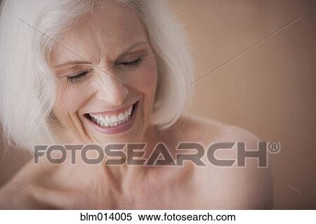 Stock Photography - Laughing Caucasian woman. Fotosearch