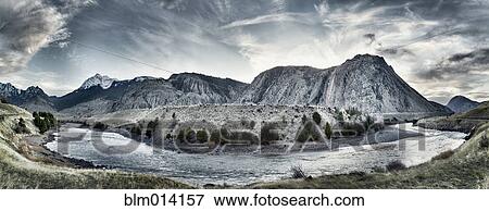 Mountains in Yellowstone National Park View Large Photo Image Stock Photo - Mountains in Yellowstone National Park. Fotosearch