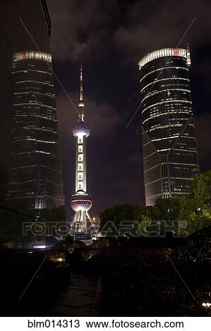 Shanghai cityscape at night View Large Photo Image Stock Image - Shanghai cityscape at night. Fotosearch