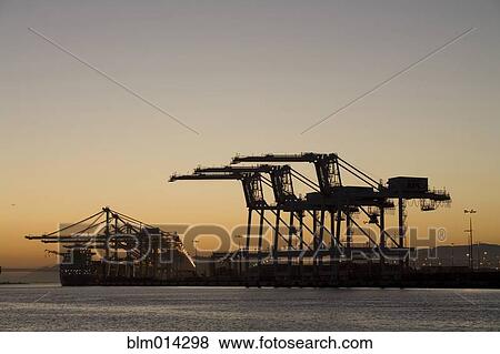 Stock Photo - Shipyard in the port of Oakland. Fotosearch