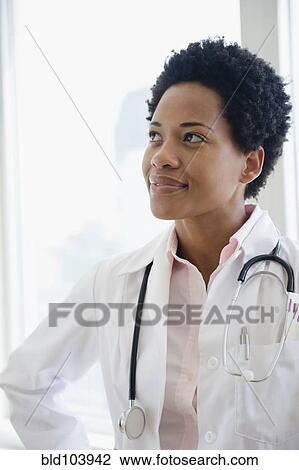 Stock Image - African American doctor. Fotosearch