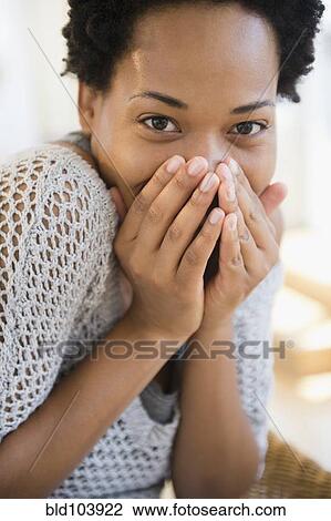 African American woman with obscured face View Large Photo Image Stock Image - African American woman with obscured face. Fotosearch
