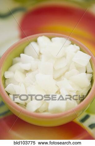 Stock Photography - Chopped onion in bowl. Fotosearch