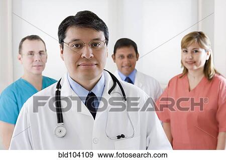 Stock Photo - Hispanic doctors in hospital. Fotosearch