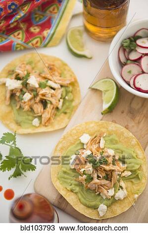 Stock Image - Mexican chicken tacos. Fotosearch