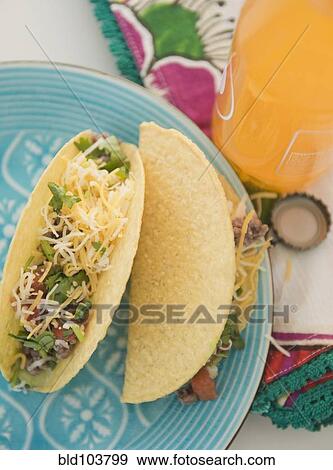 Mexican tacos on plate View Large Photo Image Stock Photo - Mexican tacos on plate. Fotosearch