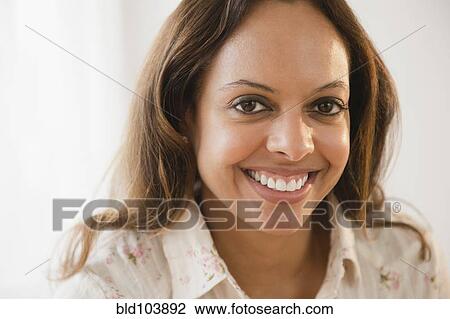 Stock Image - Smiling Cape Verdean woman. Fotosearch