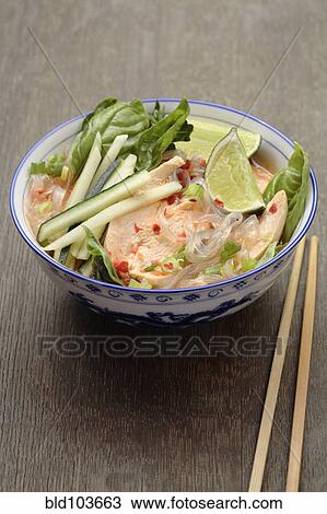 Stock Image - Vietnamese soup in a bowl. Fotosearch