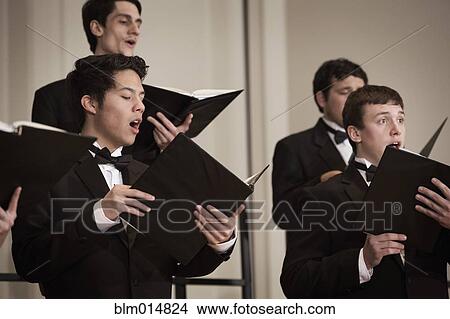 Picture - Choir performing on stage. Fotosearch