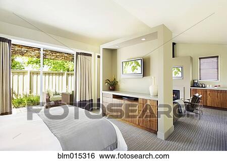 Stock Photograph - Interior of elegant bedroom. Fotosearch