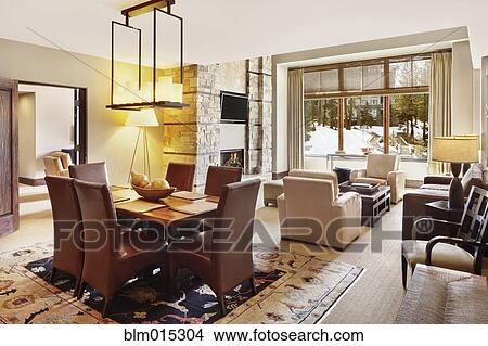 Picture - Interior of elegant dining room. Fotosearch