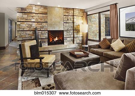 Interior of elegant living room View Large Photo Image Stock Photo - Interior of elegant living room. Fotosearch