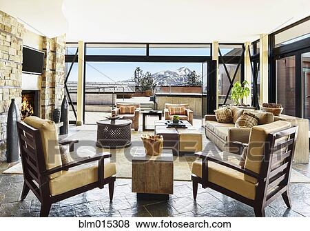 Interior of elegant living room View Large Photo Image Stock Photo - Interior of elegant living room. Fotosearch