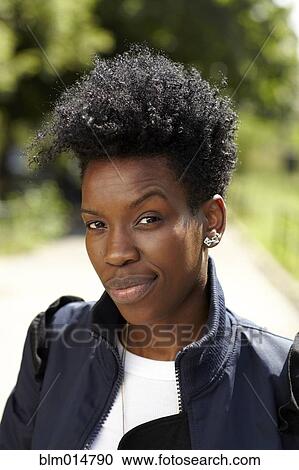Stock Image - Skeptical Black woman. Fotosearch