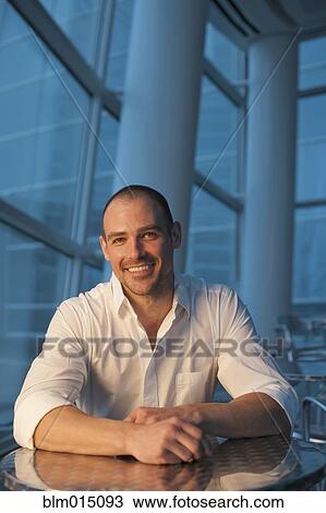 Stock Image - Smiling Caucasian man. Fotosearch