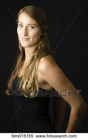 Stock Photography - Smiling Caucasian woman. Fotosearch