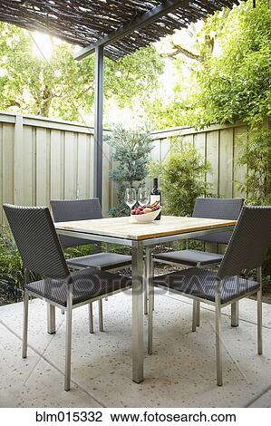 Wine and fruit on patio table View Large Photo Image Stock Image - Wine and fruit on patio table. Fotosearch