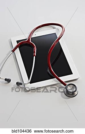 Digital tablet and stethoscope View Large Photo Image Stock Photograph - Digital tablet and stethoscope. Fotosearch