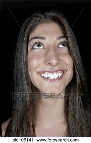 Stock Image - Smiling Caucasian woman. Fotosearch