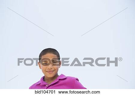Stock Image - Smiling Hispanic boy. Fotosearch