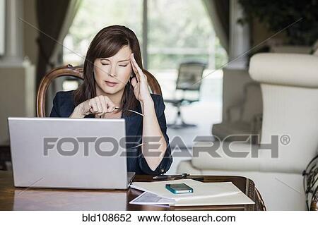 Caucasian businesswoman with headache View Large Photo Image Stock Image - Caucasian businesswoman with headache. Fotosearch
