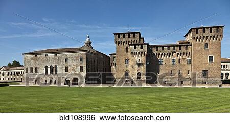 Stock Photograph - Lawn and the Castello di San Giorgio. Fotosearch