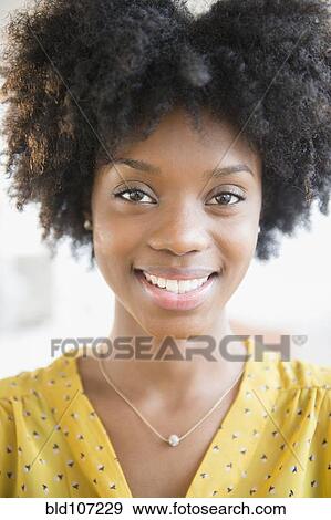 Smiling African American woman View Large Photo Image Stock Photo - Smiling African American woman. Fotosearch