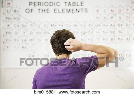 Caucasian student scratching head and looking at periodic table of elements View Large Photo Image Stock Image - Caucasian student scratching head and looking at periodic table of elements. Fotosearch