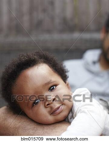 Stock Photo - Serious African American baby. Fotosearch