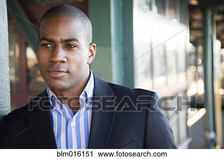 Stock Image - Serious Black businessman. Fotosearch