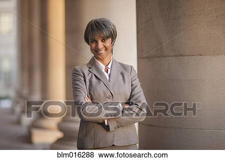 Black businesswoman smiling View Large Photo Image Stock Photo - Black businesswoman smiling. Fotosearch