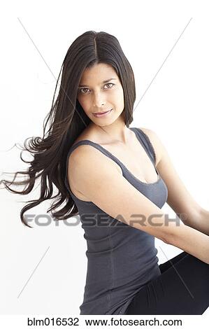 Hispanic woman smiling View Large Photo Image Stock Image - Hispanic woman smiling. Fotosearch