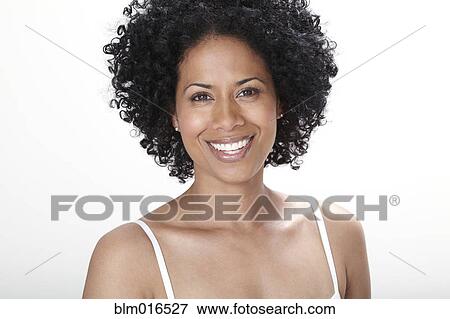 Stock Photo - Smiling Black woman. Fotosearch