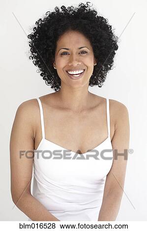Stock Photo - Smiling Black woman. Fotosearch