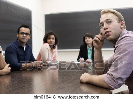 Students talking in classroom View Large Photo Image Stock Photo - Students talking in classroom. Fotosearch