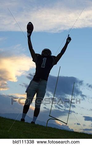 African American football player cheering in game View Large Photo Image Stock Photo - African American football player cheering in game. Fotosearch