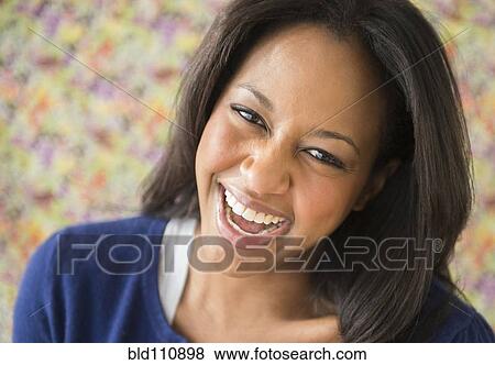 African American woman smiling View Large Photo Image Stock Photo - African American woman smiling. Fotosearch