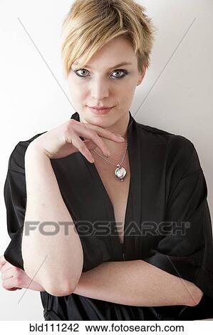 Caucasian woman smiling View Large Photo Image Stock Image - Caucasian woman smiling. Fotosearch