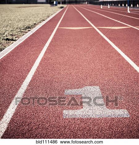First lane on athletic track View Large Photo Image Stock Photograph - First lane on athletic track. Fotosearch