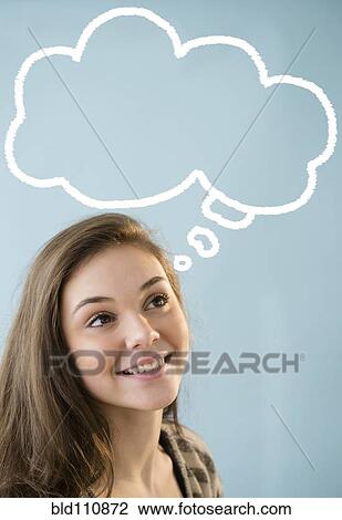 Hispanic girl with thought bubble View Large Photo Image Stock Image - Hispanic girl with thought bubble. Fotosearch