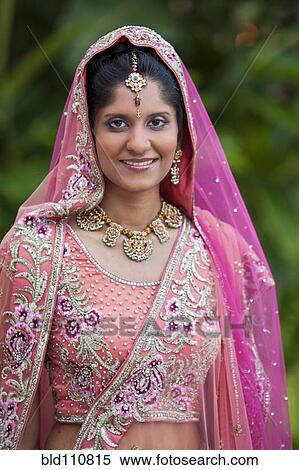Stock Photography - Indian bride smiling. Fotosearch