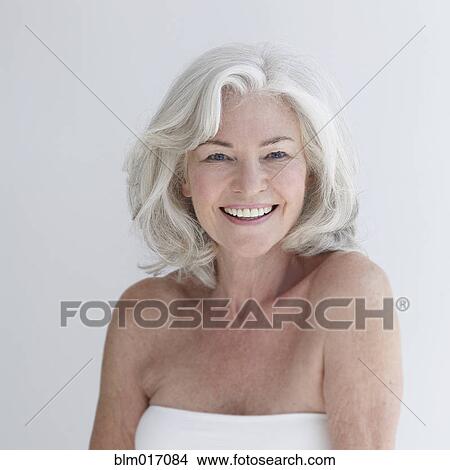 Picture - Caucasian woman smiling. Fotosearch