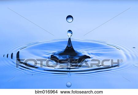 Picture - Close up of water droplet splashing. Fotosearch