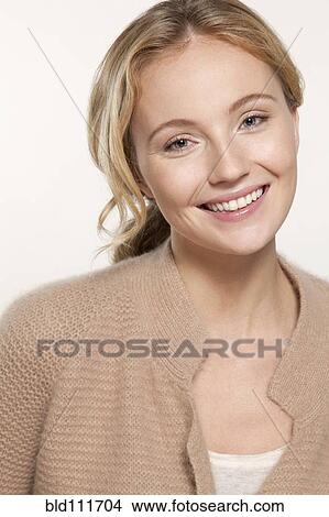 Caucasian woman smiling View Large Photo Image Picture - Caucasian woman smiling. Fotosearch