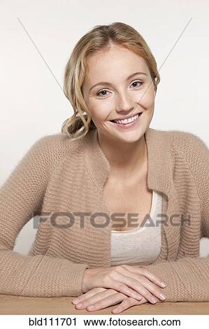 Caucasian woman smiling View Large Photo Image Stock Image - Caucasian woman smiling. Fotosearch